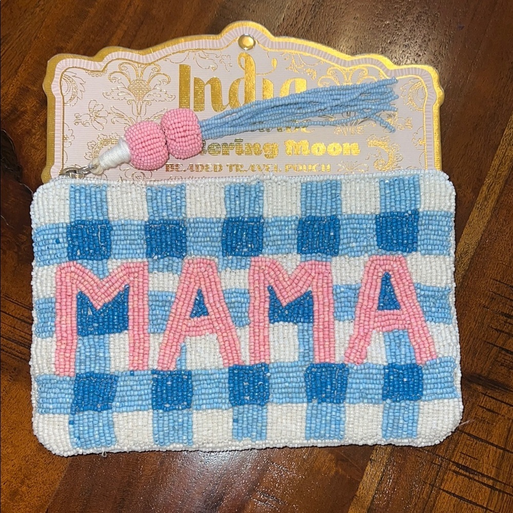 Made In India | “Mama” Beaded Bag 🩷🩵